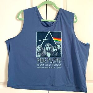 Pink Floyd Blue Graphic Tank Top 2XL slouchy
